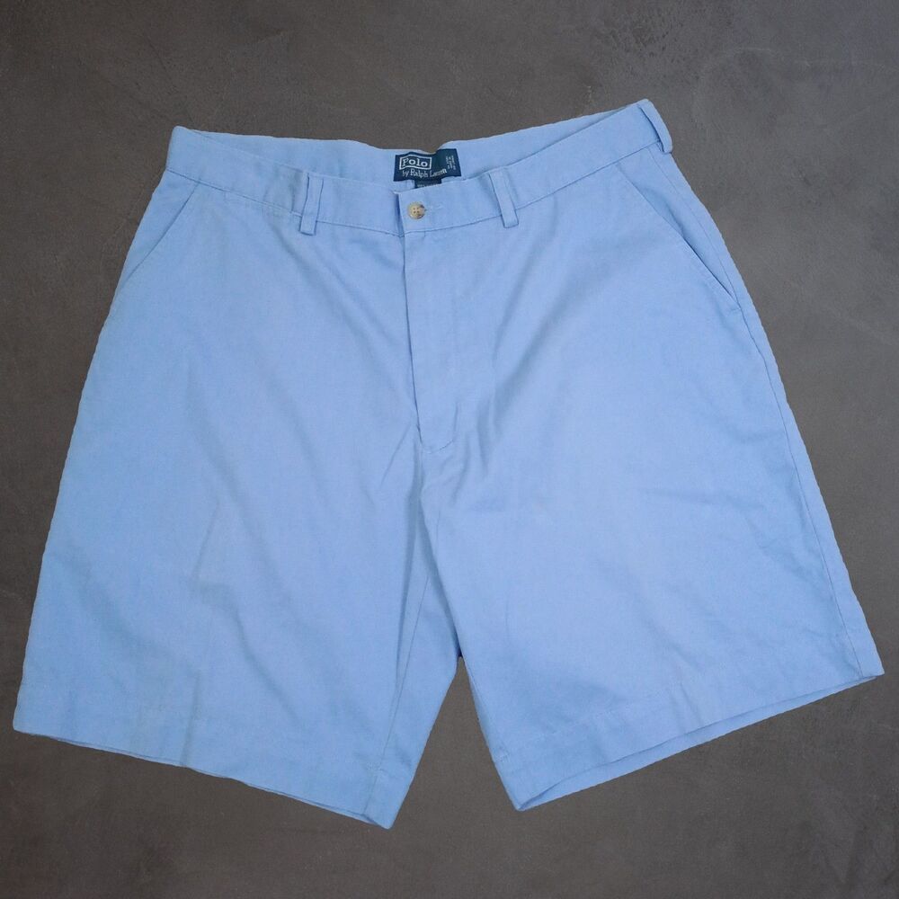Polo Ralph Lauren Blue Chino Shorts Mens 36  Relaxed Fit Preppy Classic Summer